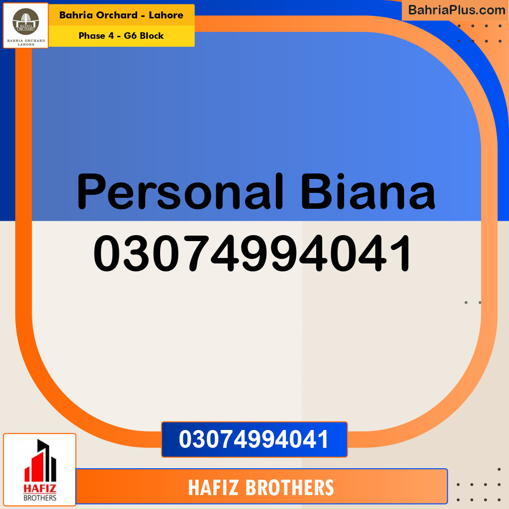 Residential Plot for Sale in Phase 4 - G6 Block -  Bahria Orchard, Lahore - (BP-162103)
