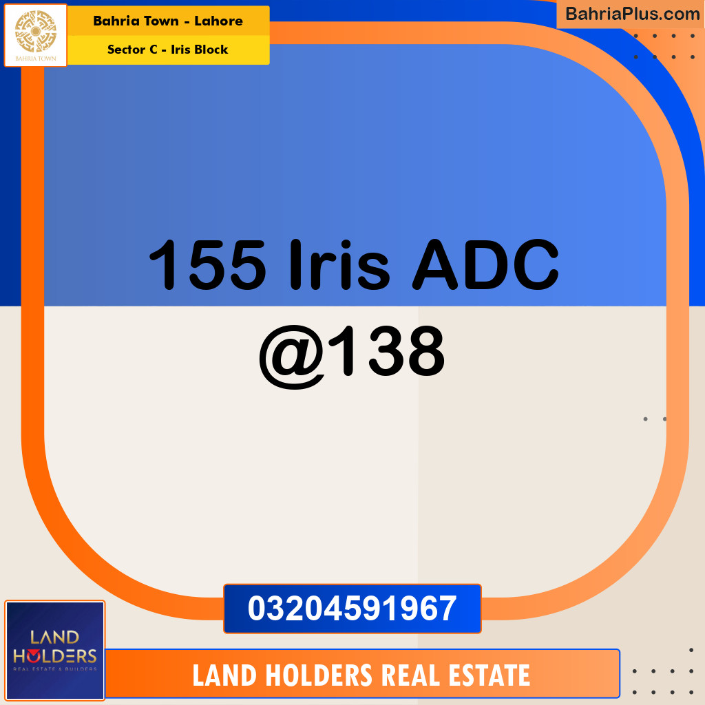 Residential Plot for Sale in Sector C - Iris Block -  Bahria Town, Lahore - (BP-162142)