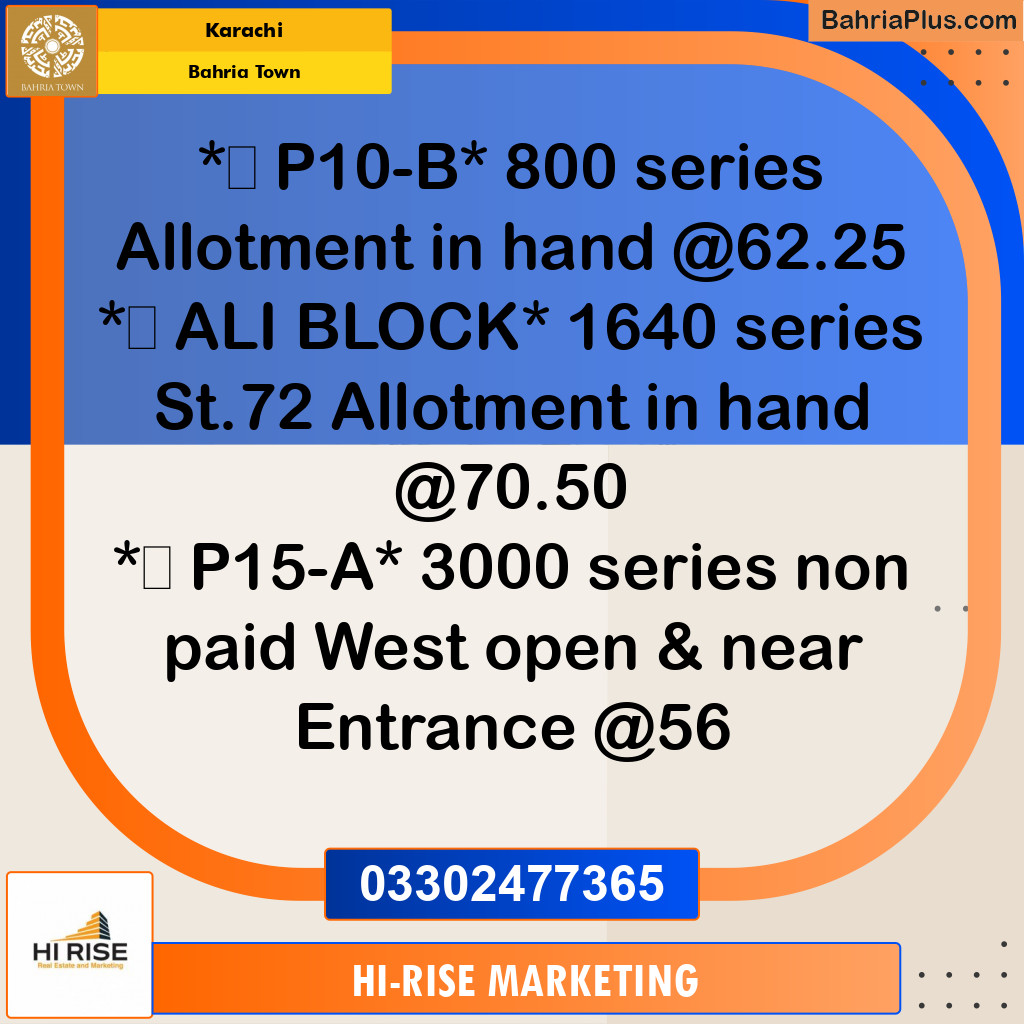 125 Sq. Yards Residential Plot for Sale in Precinct 10-B -  Bahria Town, Karachi - (BP-162229)