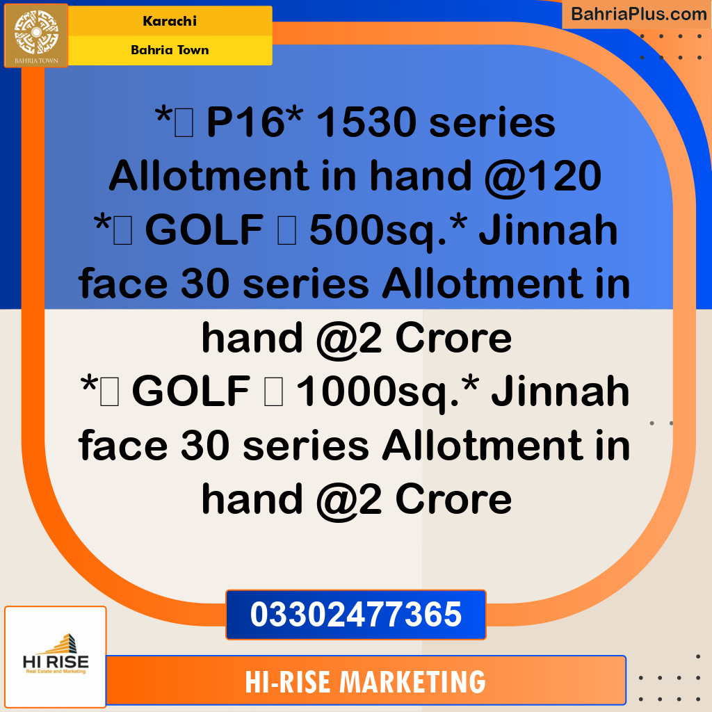 250 Sq. Yards Residential Plot for Sale in Precinct 16 -  Bahria Town, Karachi - (BP-162230)