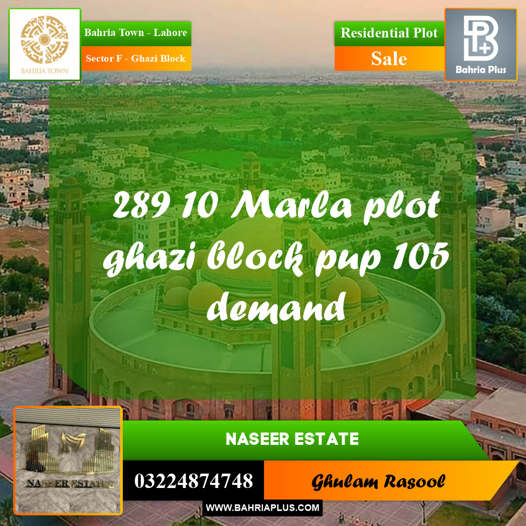 Residential Plot for Sale in Sector F - Ghazi Block -  Bahria Town, Lahore - (BP-162273)