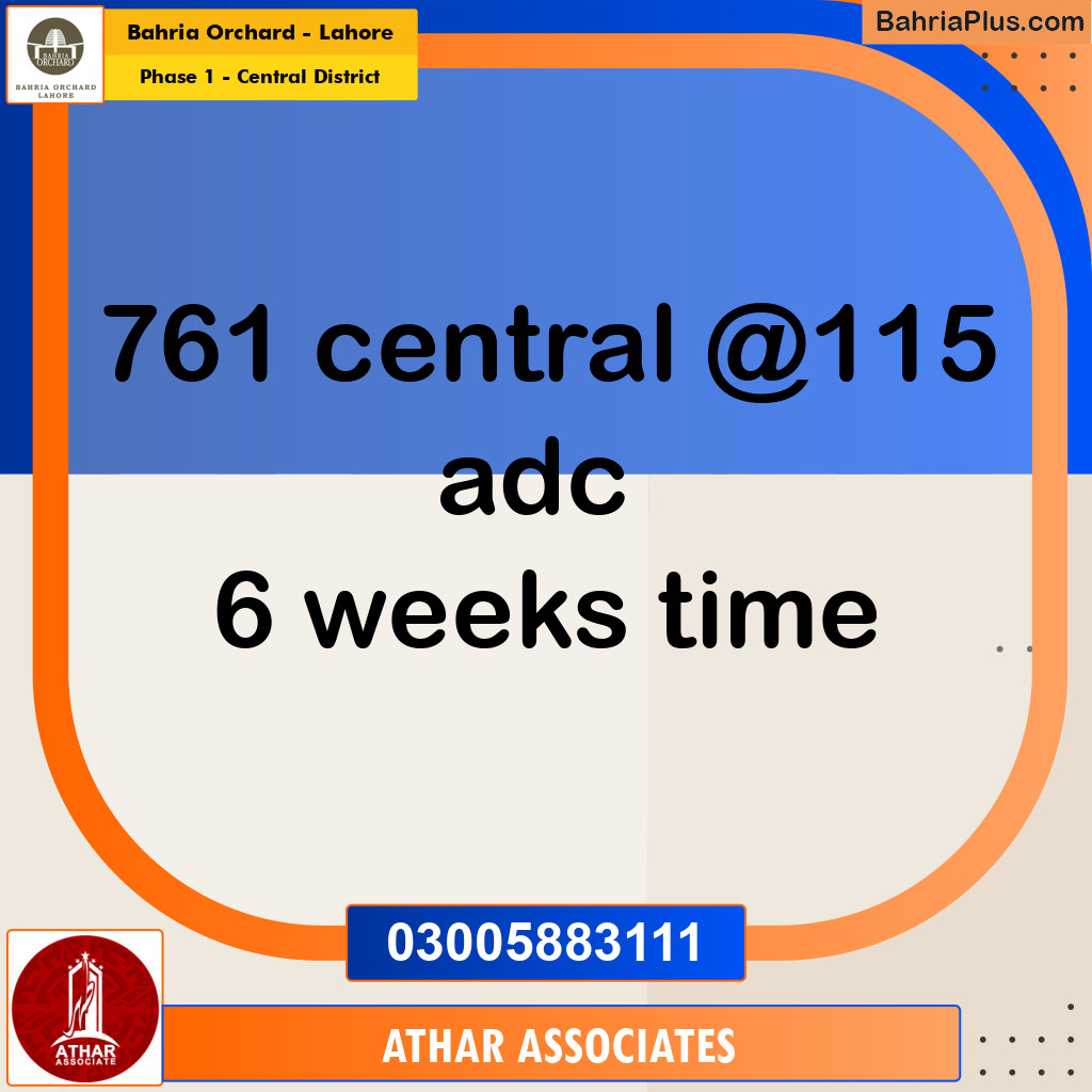 Residential Plot for Sale in Phase 1 - Central District -  Bahria Orchard, Lahore - (BP-162335)