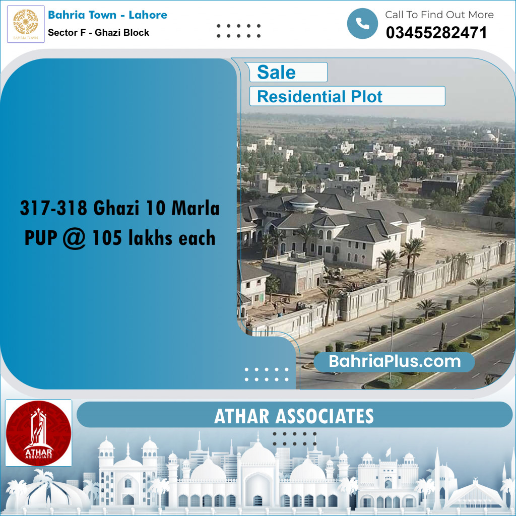 Residential Plot for Sale in Sector F - Ghazi Block -  Bahria Town, Lahore - (BP-162461)