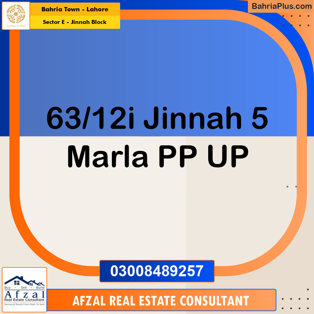 Residential Plot for Sale in Sector E - Jinnah Block -  Bahria Town, Lahore - (BP-162525)