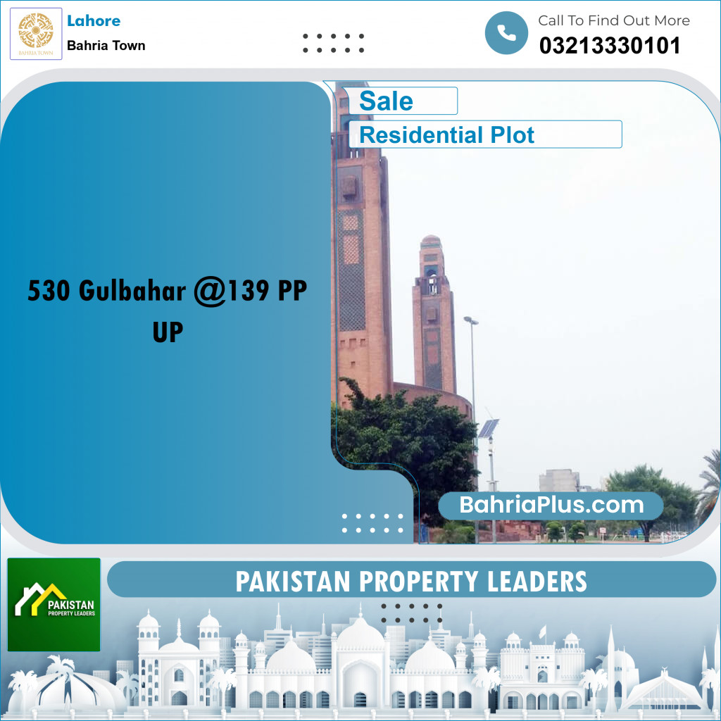 Residential Plot for Sale in Sector C - Gulbahar Block -  Bahria Town, Lahore - (BP-162549)