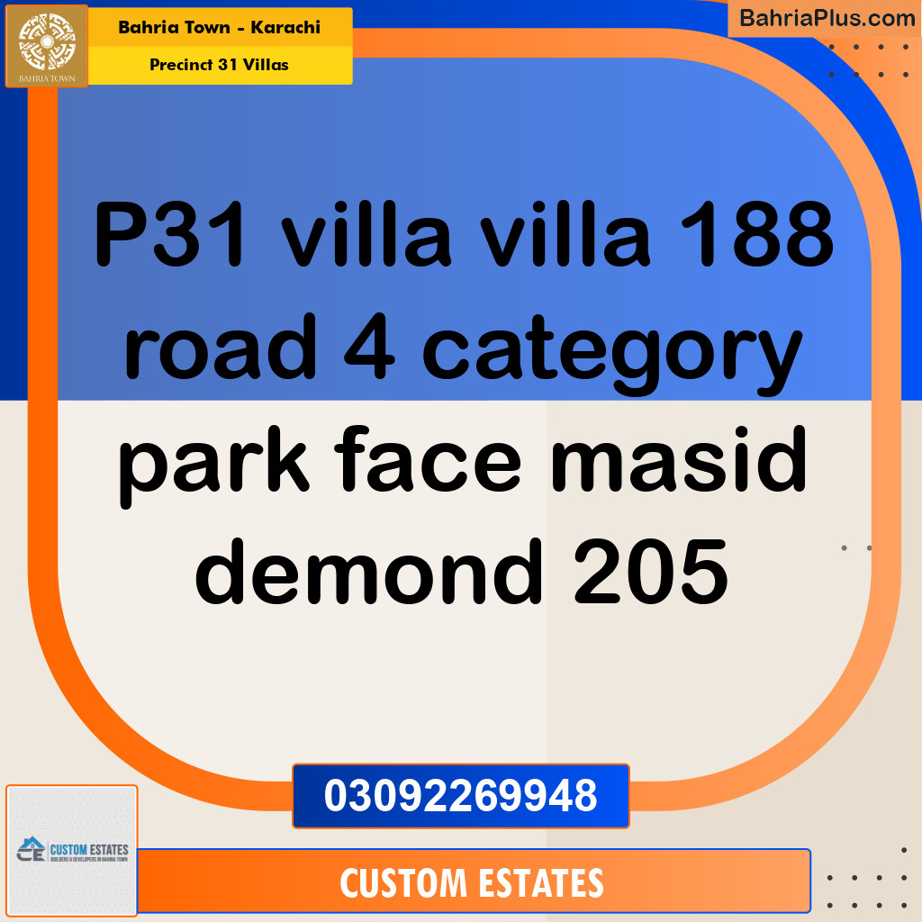 Residential Plot for Sale in Precinct 31 Villas -  Bahria Town, Karachi - (BP-162552)