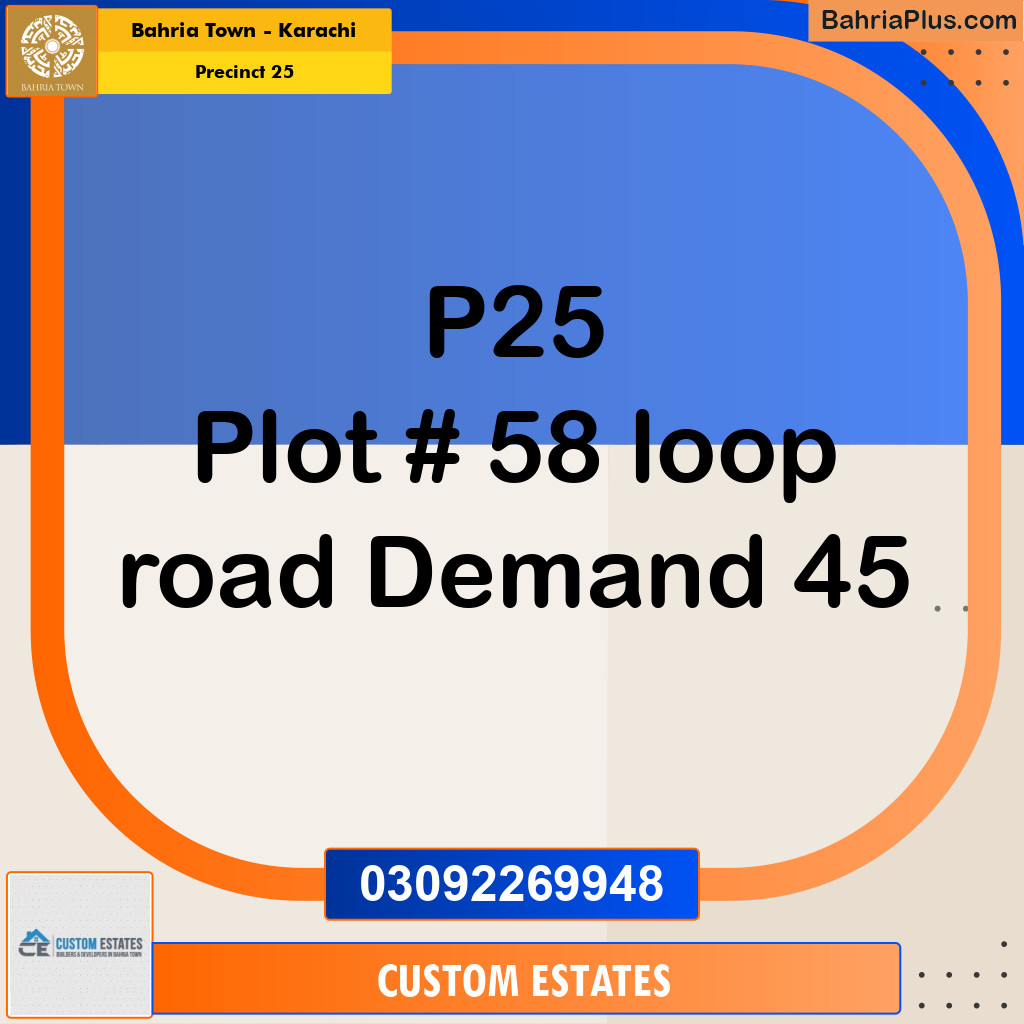 125 Sq. Yards Residential Plot for Sale in Precinct 25 -  Bahria Town, Karachi - (BP-162589)