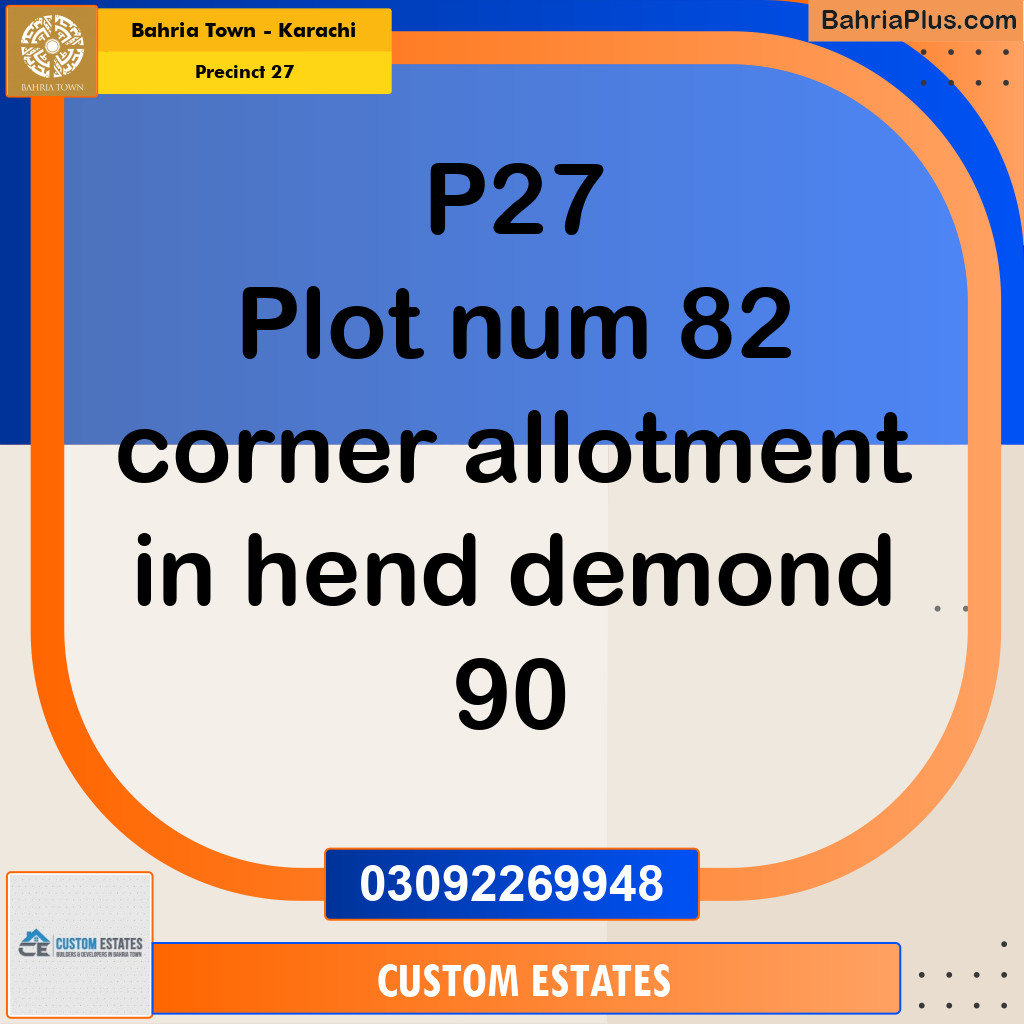 Residential Plot for Sale in Precinct 27 -  Bahria Town, Karachi - (BP-162592)