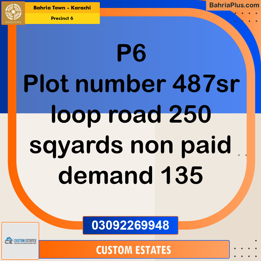 250 Sq. Yards Residential Plot for Sale in Precinct 6 -  Bahria Town, Karachi - (BP-162593)