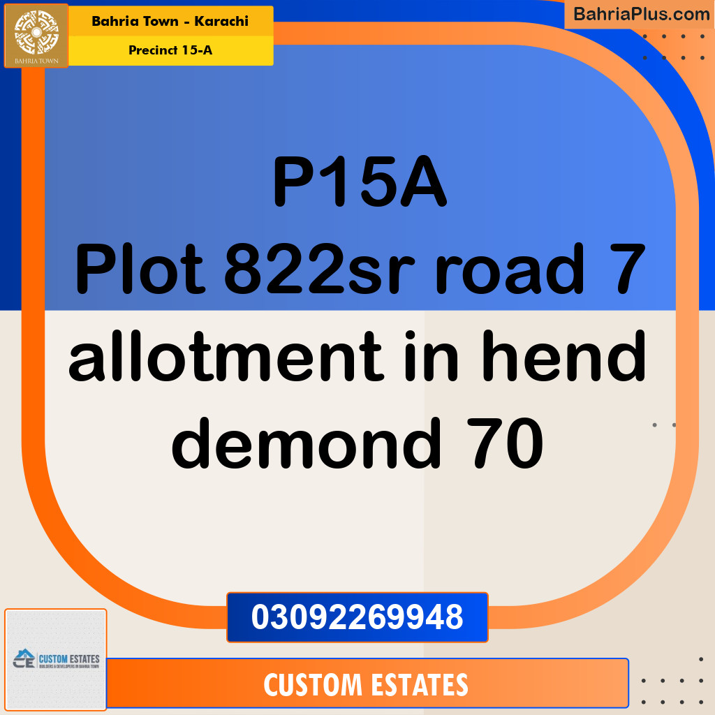 125 Sq. Yards Residential Plot for Sale in Precinct 15-A -  Bahria Town, Karachi - (BP-162601)