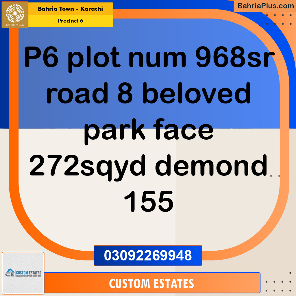 250 Sq. Yards Residential Plot for Sale in Precinct 6 -  Bahria Town, Karachi - (BP-162614)