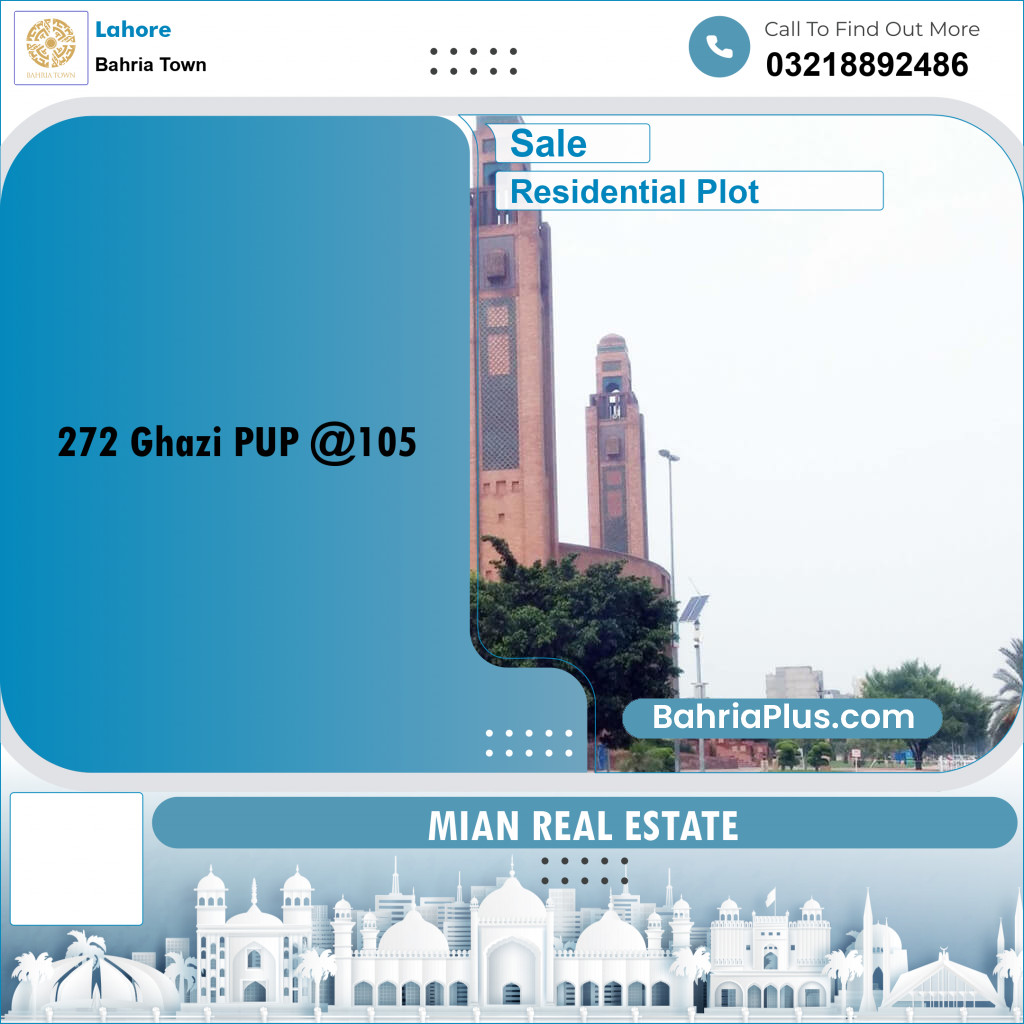 Residential Plot for Sale in Sector F - Ghazi Block -  Bahria Town, Lahore - (BP-162631)