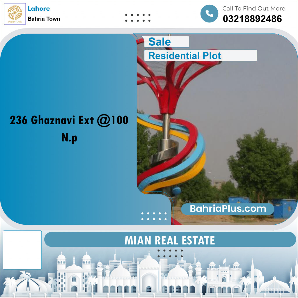 Residential Plot for Sale in Sector F - Ghaznavi Ext. Block -  Bahria Town, Lahore - (BP-162633)