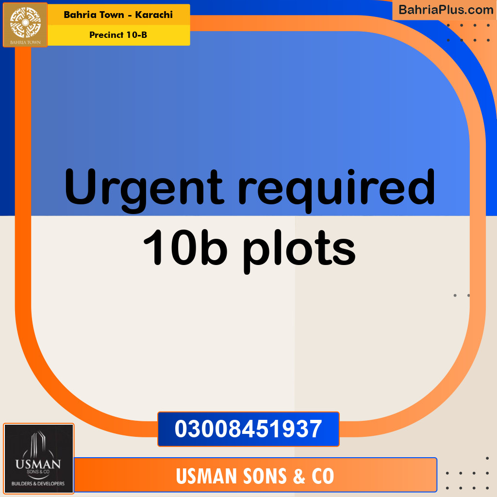 125 Sq. Yards Residential Plot for Sale in Precinct 10-B -  Bahria Town, Karachi - (BP-162649)