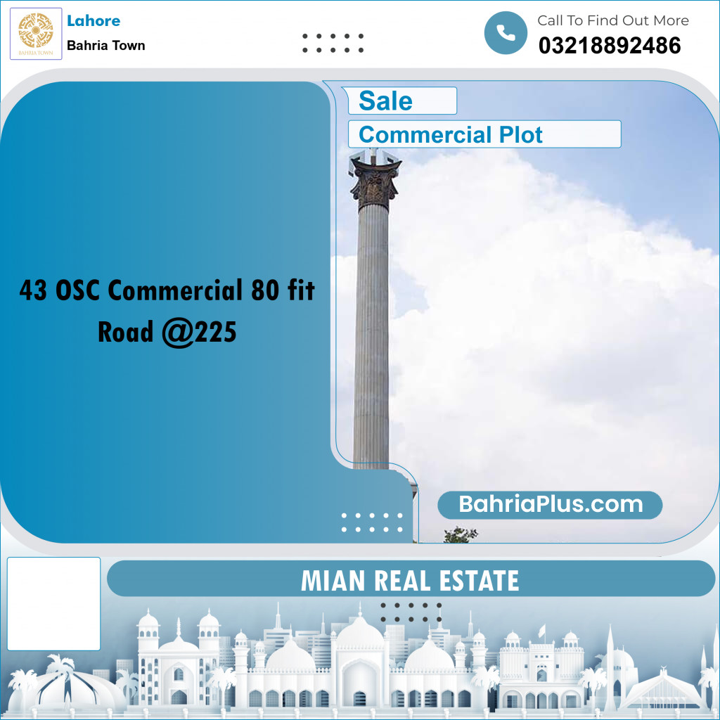 Commercial Plot for Sale in Overseas C -  Bahria Town, Lahore - (BP-162656)