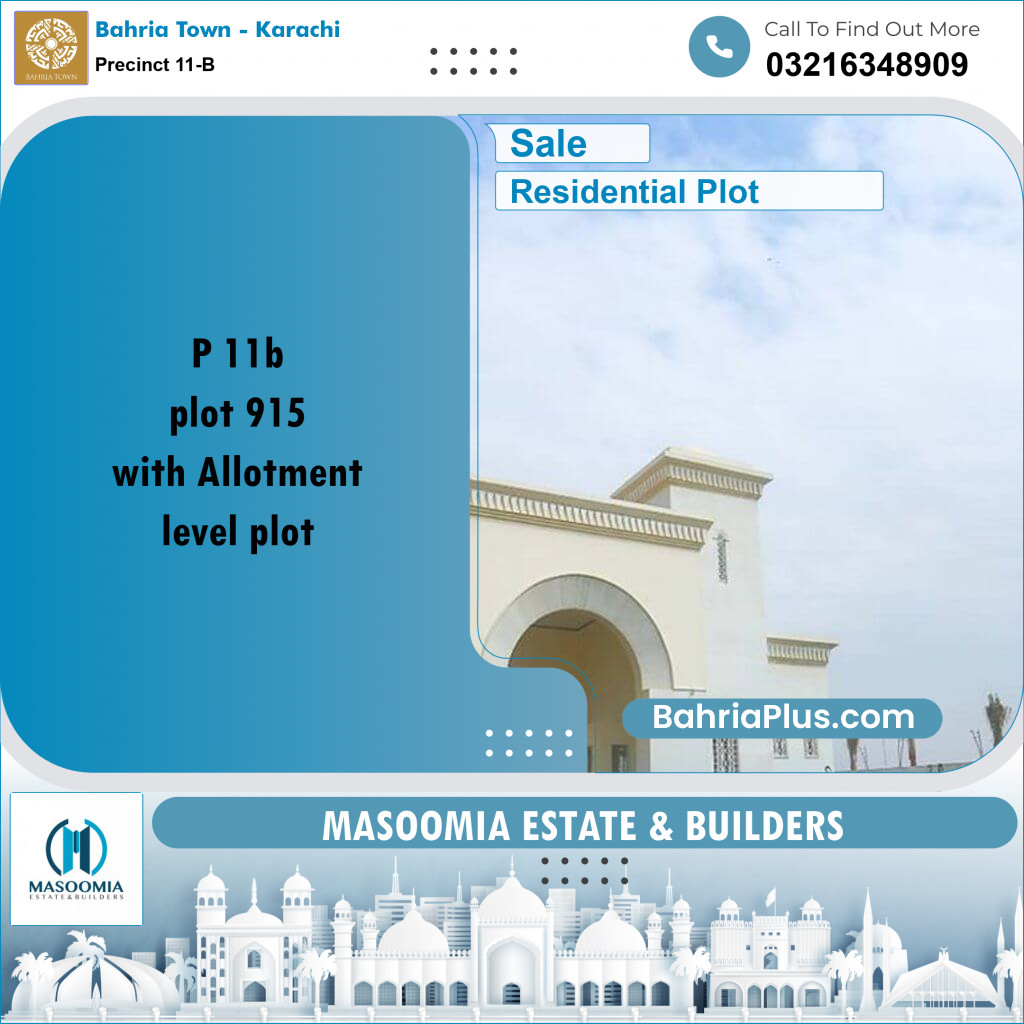 Residential Plot for Sale in Precinct 11-B -  Bahria Town, Karachi - (BP-162658)