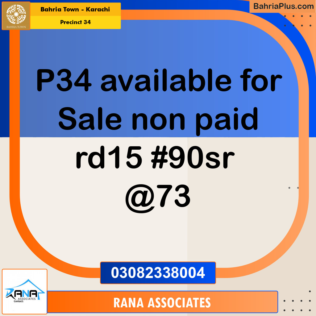 250 Sq. Yards Residential Plot for Sale in Precinct 34 -  Bahria Town, Karachi - (BP-162752)