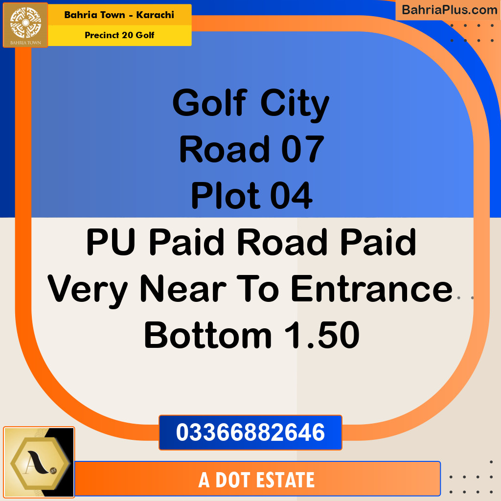 500 Sq. Yards Residential Plot for Sale in Precinct 20 Golf -  Bahria Town, Karachi - (BP-162776)