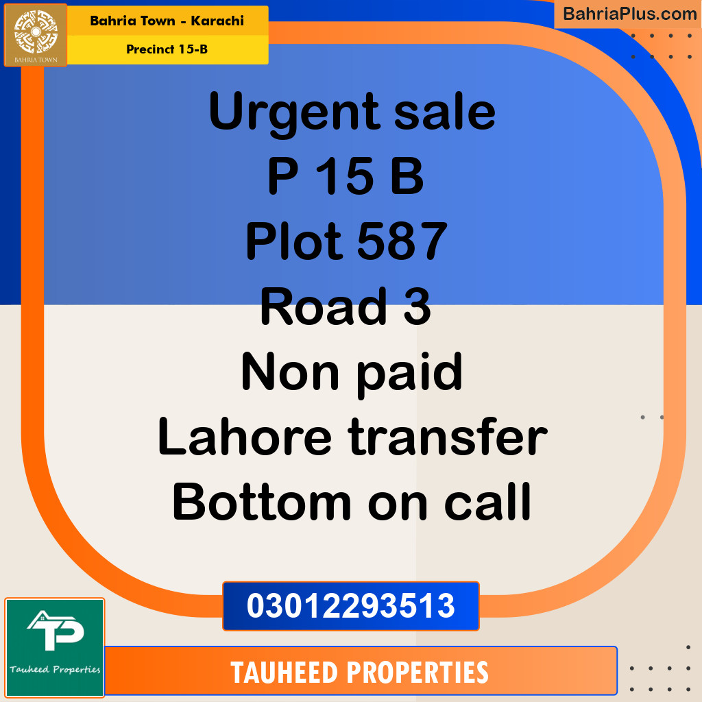 125 Sq. Yards Residential Plot for Sale in Precinct 15-B -  Bahria Town, Karachi - (BP-162786)