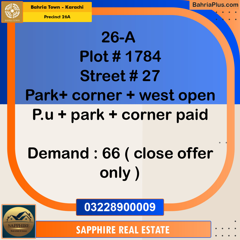 125 Sq. Yards Residential Plot for Sale in Precinct 26A -  Bahria Town, Karachi - (BP-162821)