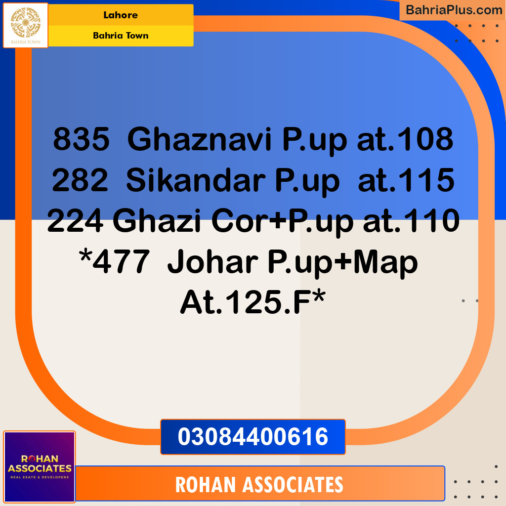 Residential Plot for Sale in Sector F - Ghaznavi Block -  Bahria Town, Lahore - (BP-162861)