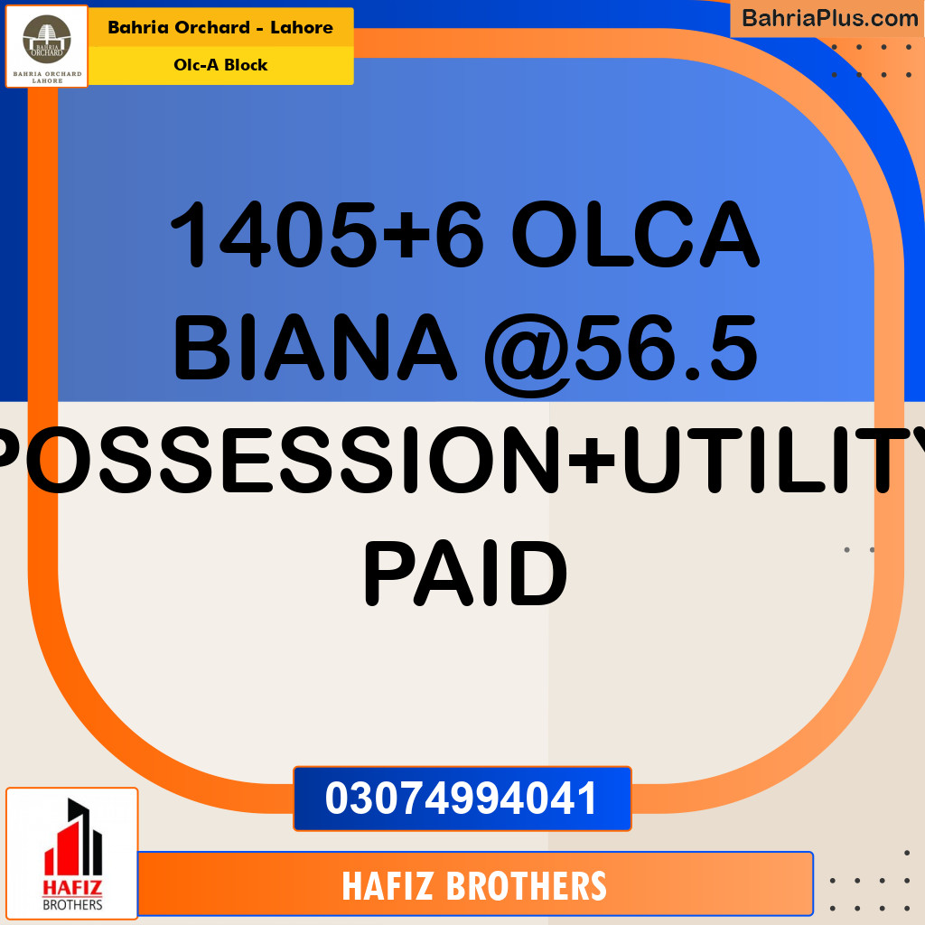Residential Plot for Sale in OLC-A Block -  Bahria Orchard, Lahore - (BP-162978)