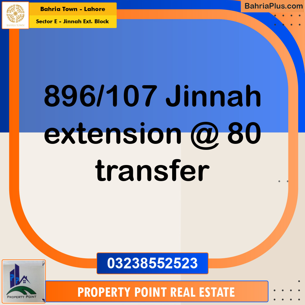 Residential Plot for Sale in Sector E - Jinnah Ext. Block -  Bahria Town, Lahore - (BP-163046)