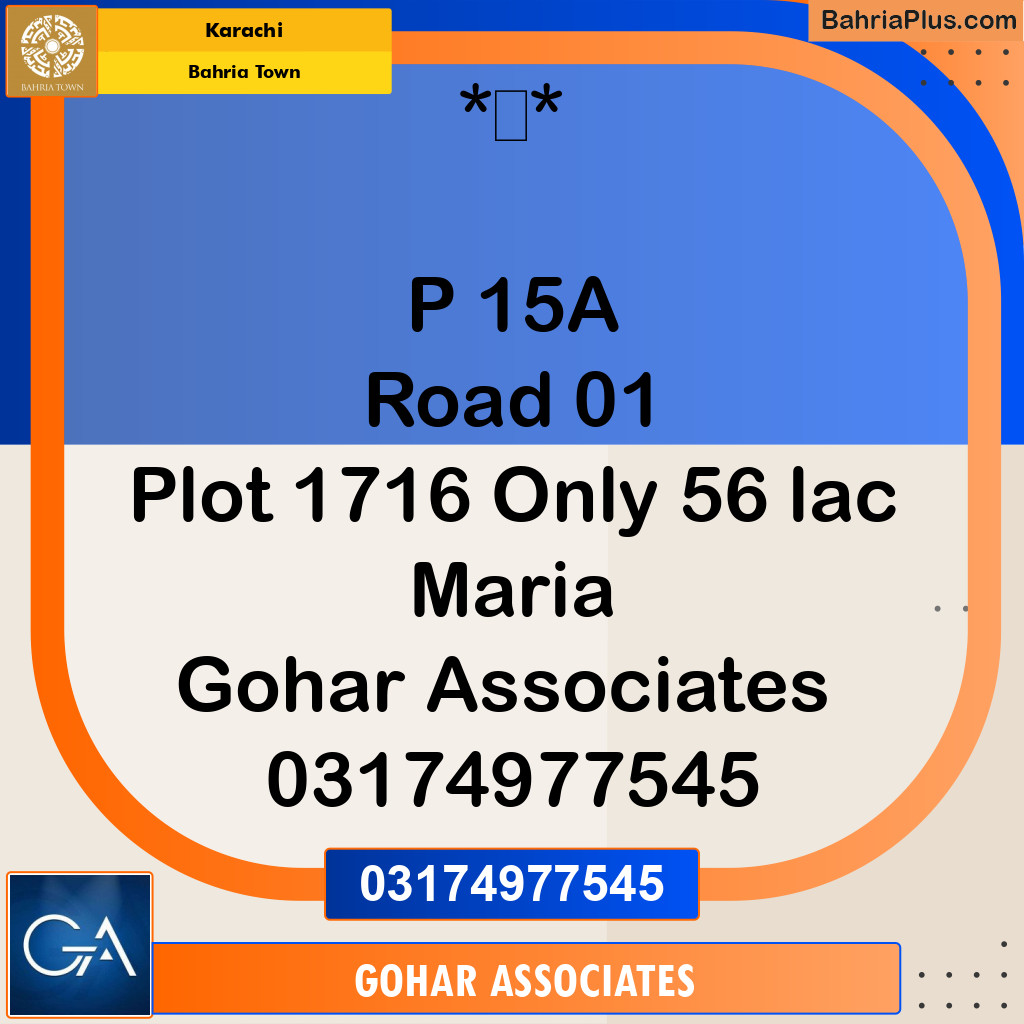Residential Plot for Sale in Precinct 15-A - Bahria Town, Karachi - (BP-163070)