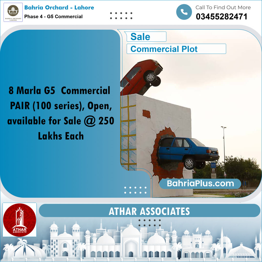 Commercial Plot for Sale in Phase 4 - G5 Commercial -  Bahria Orchard, Lahore - (BP-163105)
