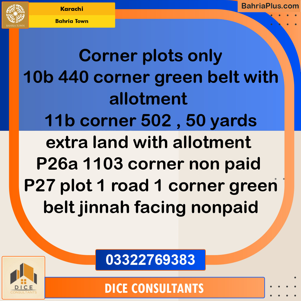 125 Sq. Yards Residential Plot for Sale in Precinct 10-B -  Bahria Town, Karachi - (BP-163215)