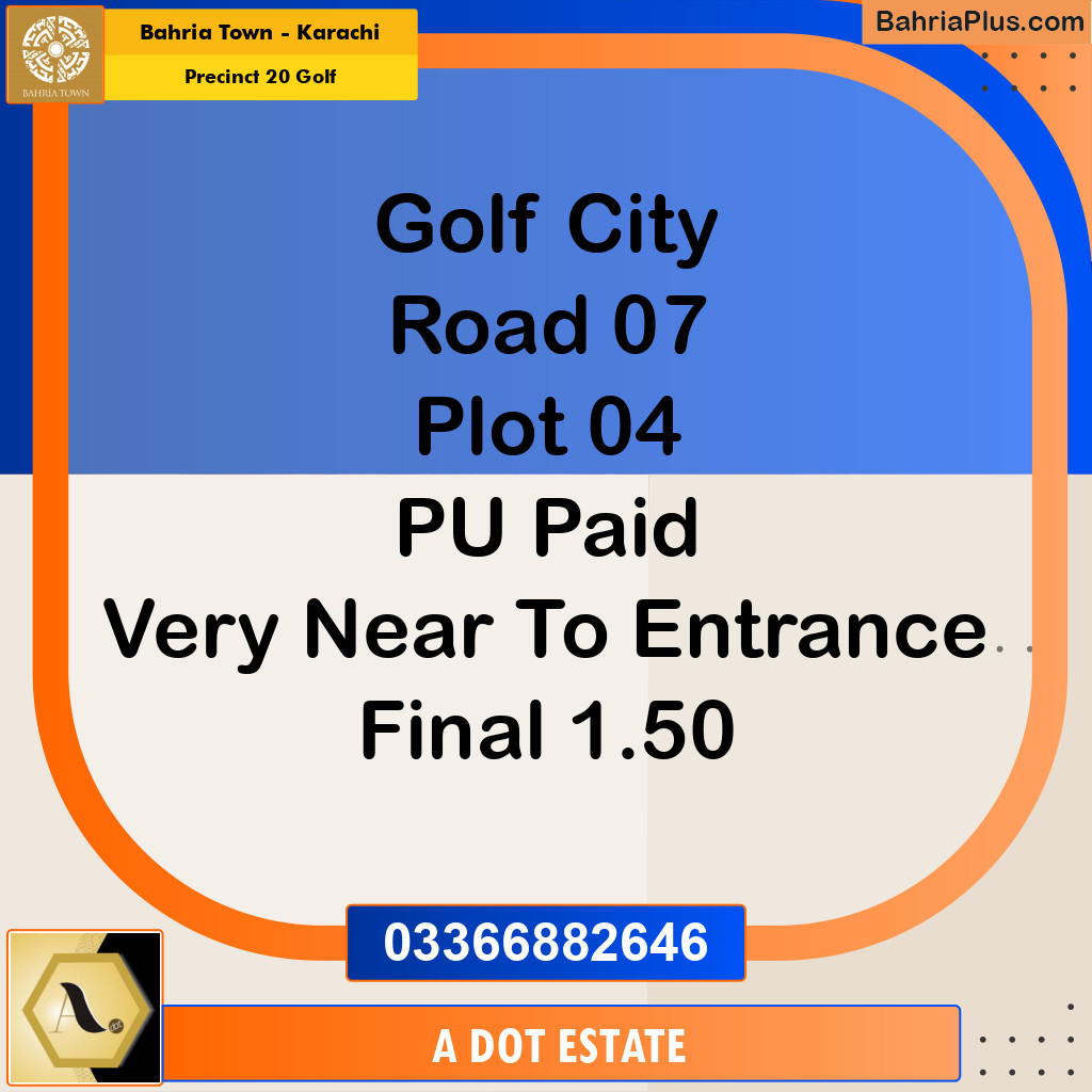 Residential Plot for Sale in Precinct 20 Golf - Bahria Town, Karachi - (BP-163298)
