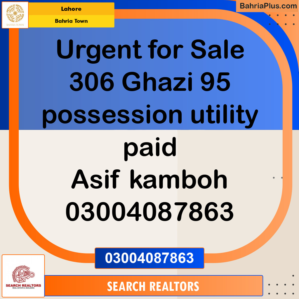 Residential Plot for Sale in Sector F - Ghazi Block -  Bahria Town, Lahore - (BP-163312)