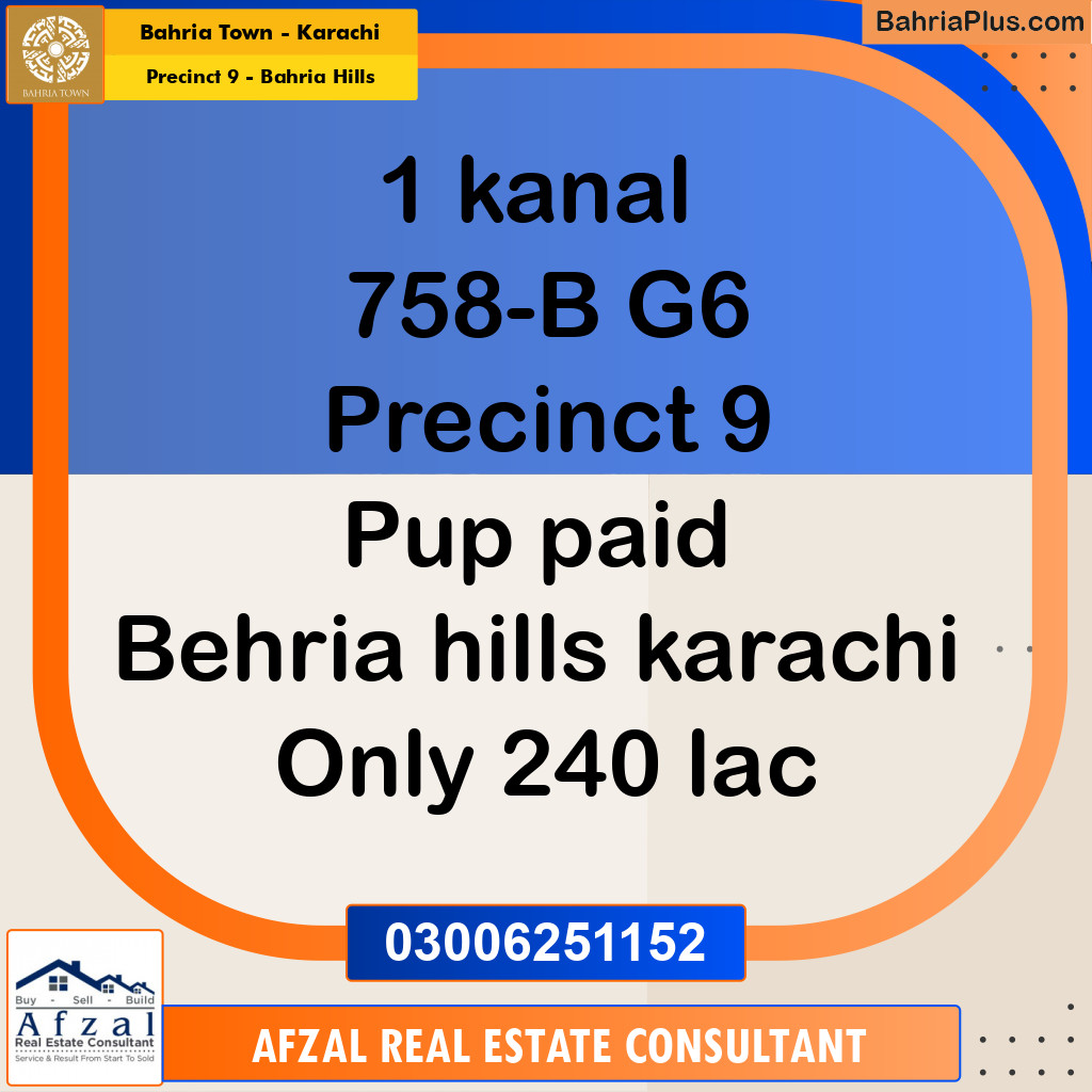 Residential Plot for Sale in Precinct 9 - Bahria Hills - Bahria Town, Karachi - (BP-163317)