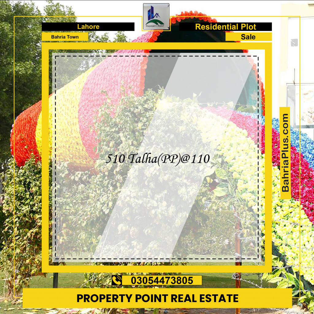 Residential Plot for Sale in Sector F - Talha Block -  Bahria Town, Lahore - (BP-163392)