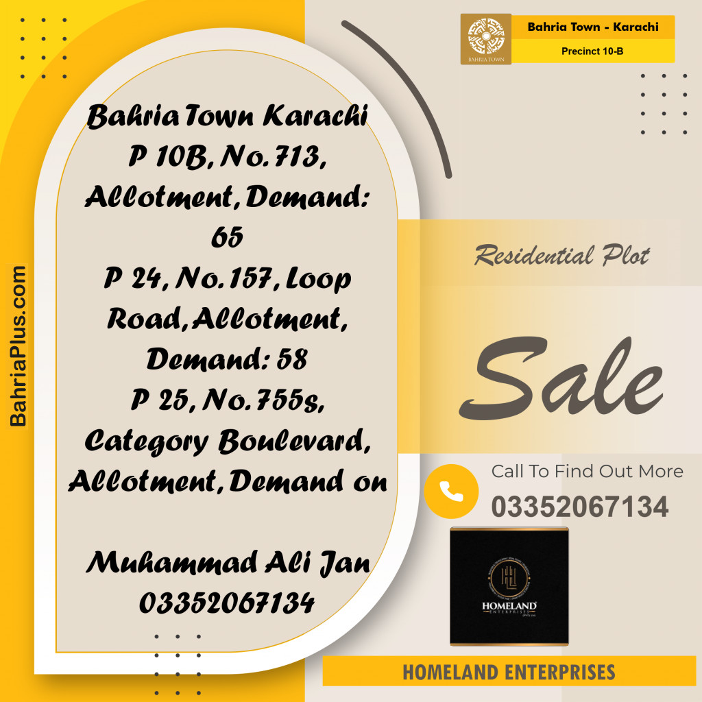 125 Sq. Yards Residential Plot for Sale in Precinct 10-B -  Bahria Town, Karachi - (BP-163556)