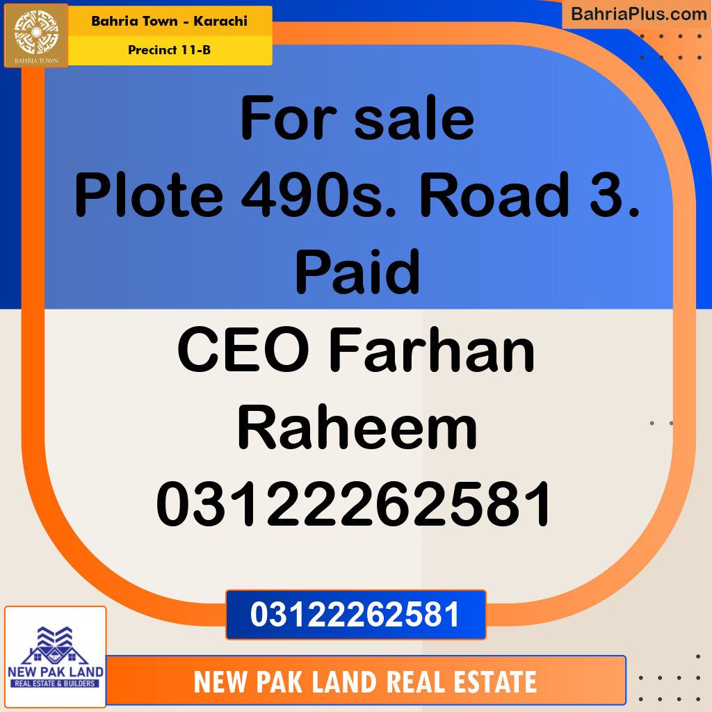 Residential Plot for Sale in Precinct 11-B - Bahria Town, Karachi - (BP-163594)