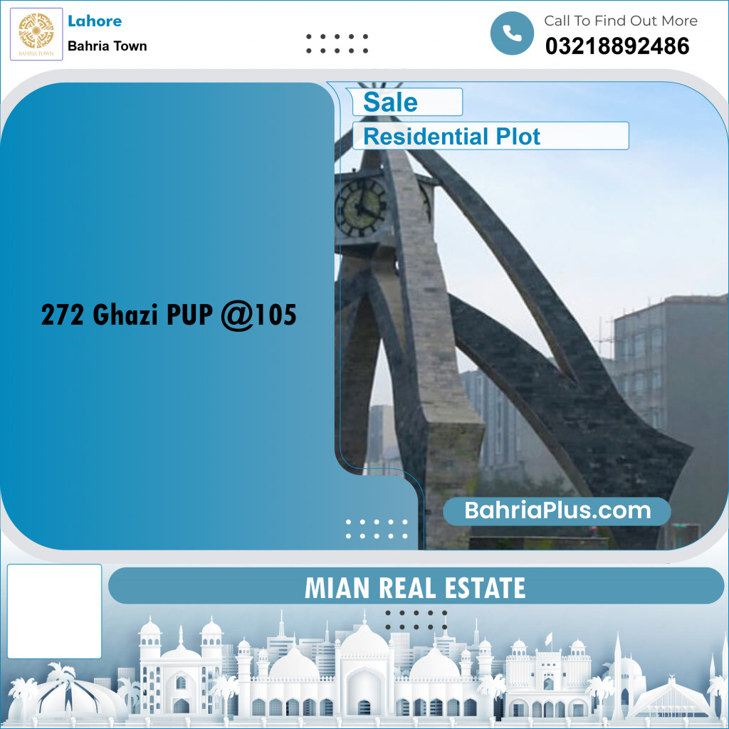 Residential Plot for Sale in Sector F - Ghazi Block -  Bahria Town, Lahore - (BP-163680)