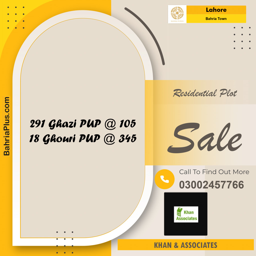 Residential Plot for Sale in Sector F - Ghazi Block -  Bahria Town, Lahore - (BP-163708)