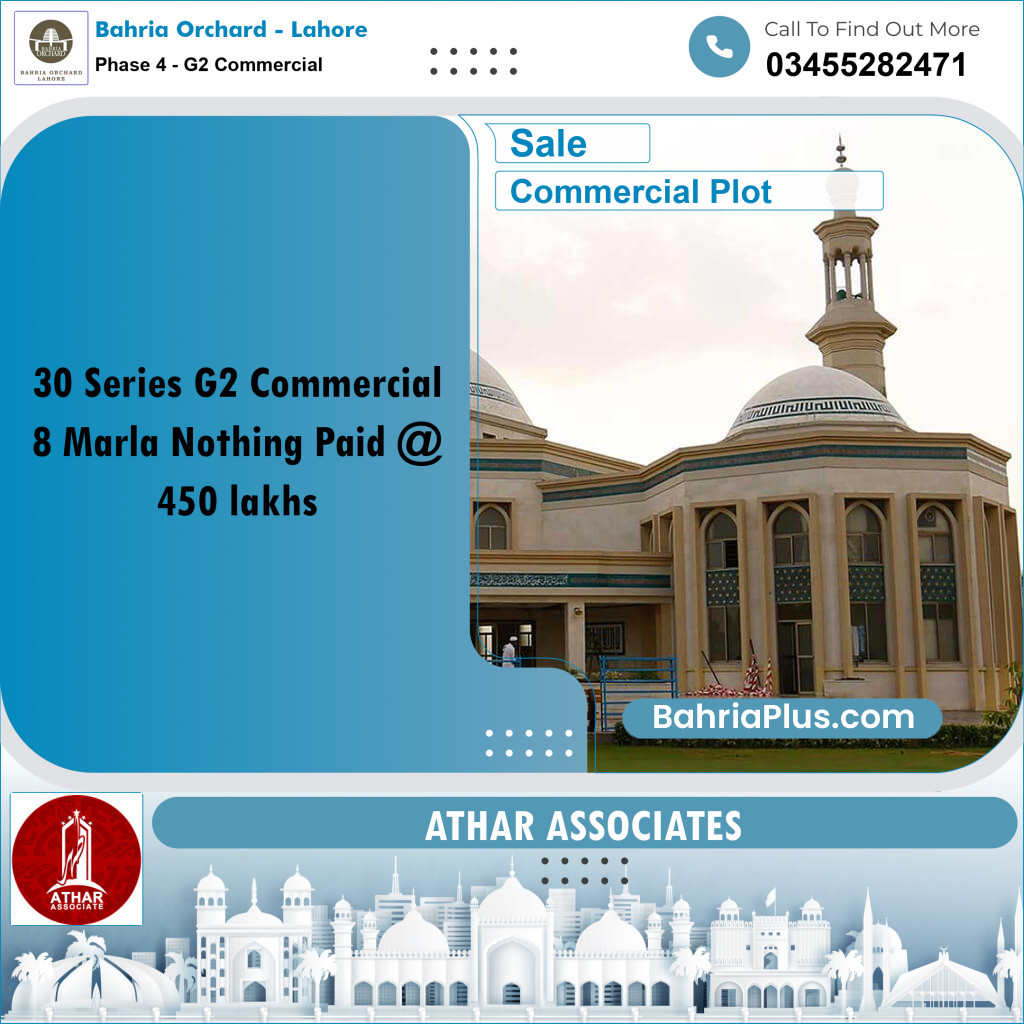 Commercial Plot for Sale in Phase 4 - G2 Commercial -  Bahria Orchard, Lahore - (BP-163841)