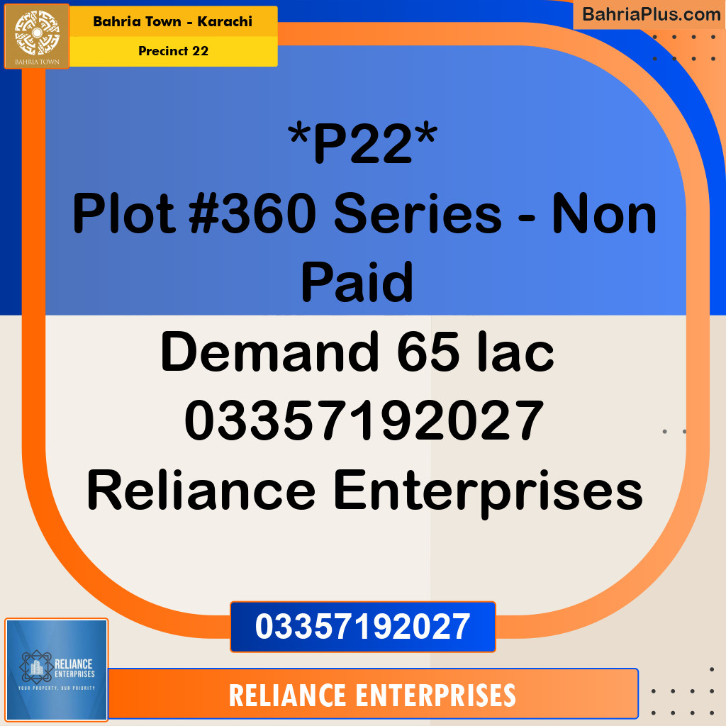 250 Sq. Yards Residential Plot for Sale in Precinct 22 -  Bahria Town, Karachi - (BP-163942)