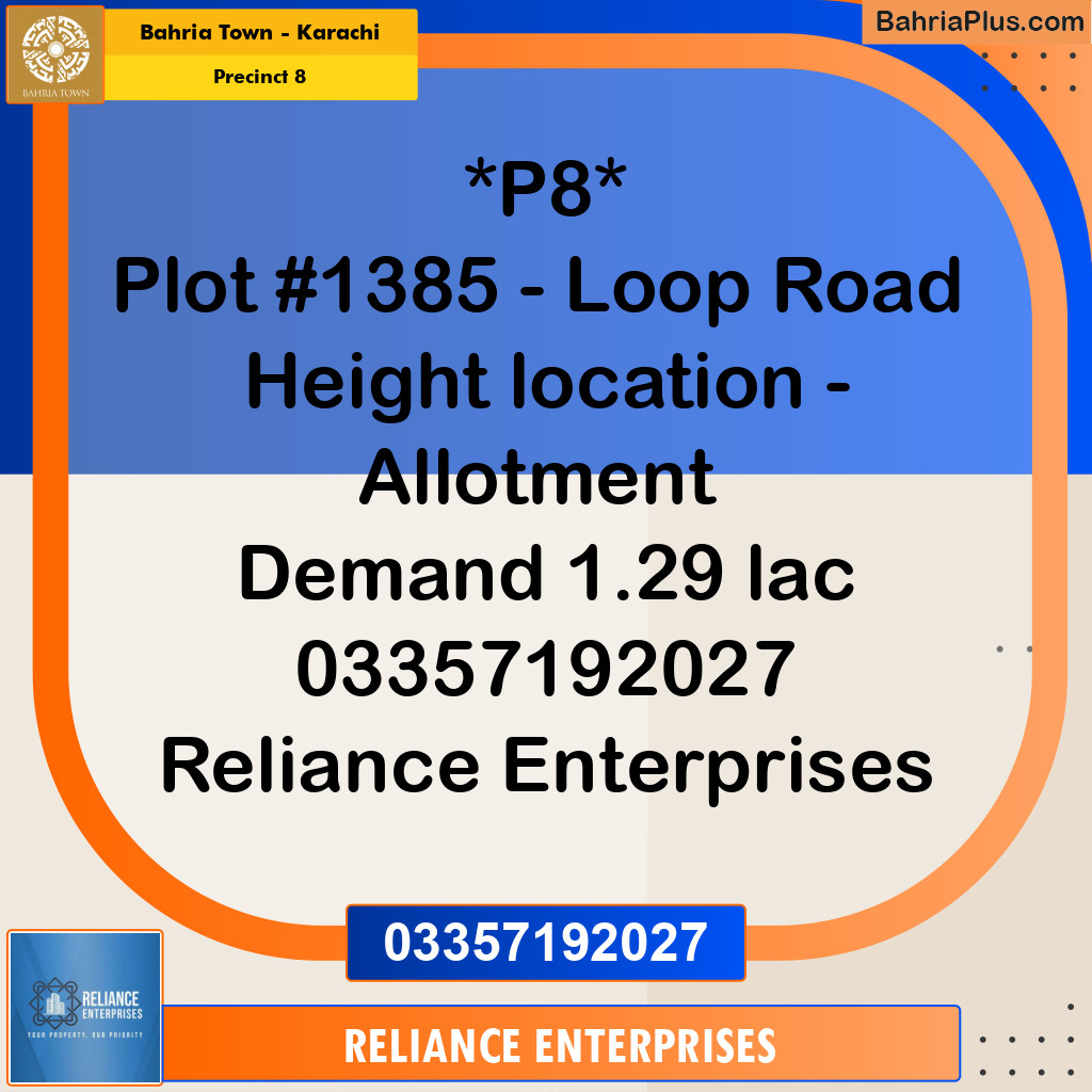 Residential Plot for Sale in Precinct 8 - Bahria Town, Karachi - (BP-163950)