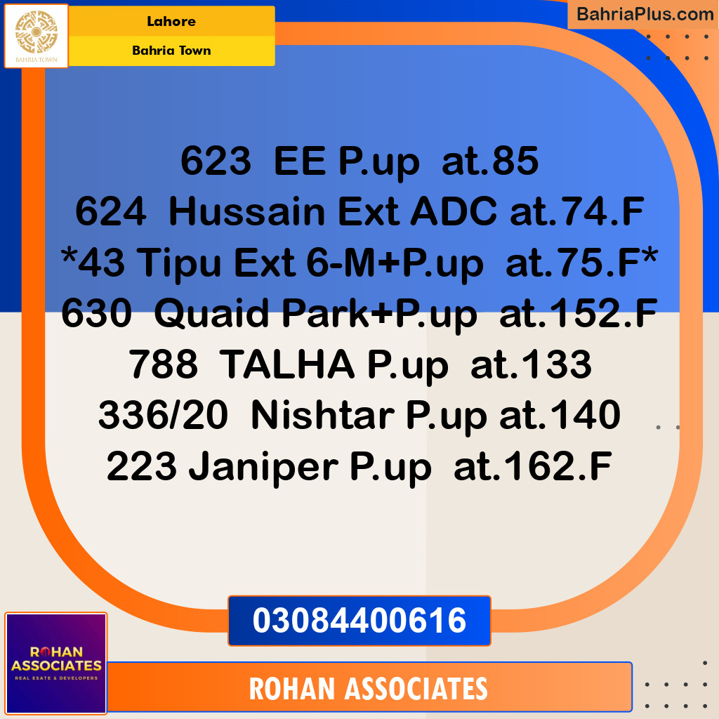 Residential Plot for Sale in Sector F - Talha Block -  Bahria Town, Lahore - (BP-163972)