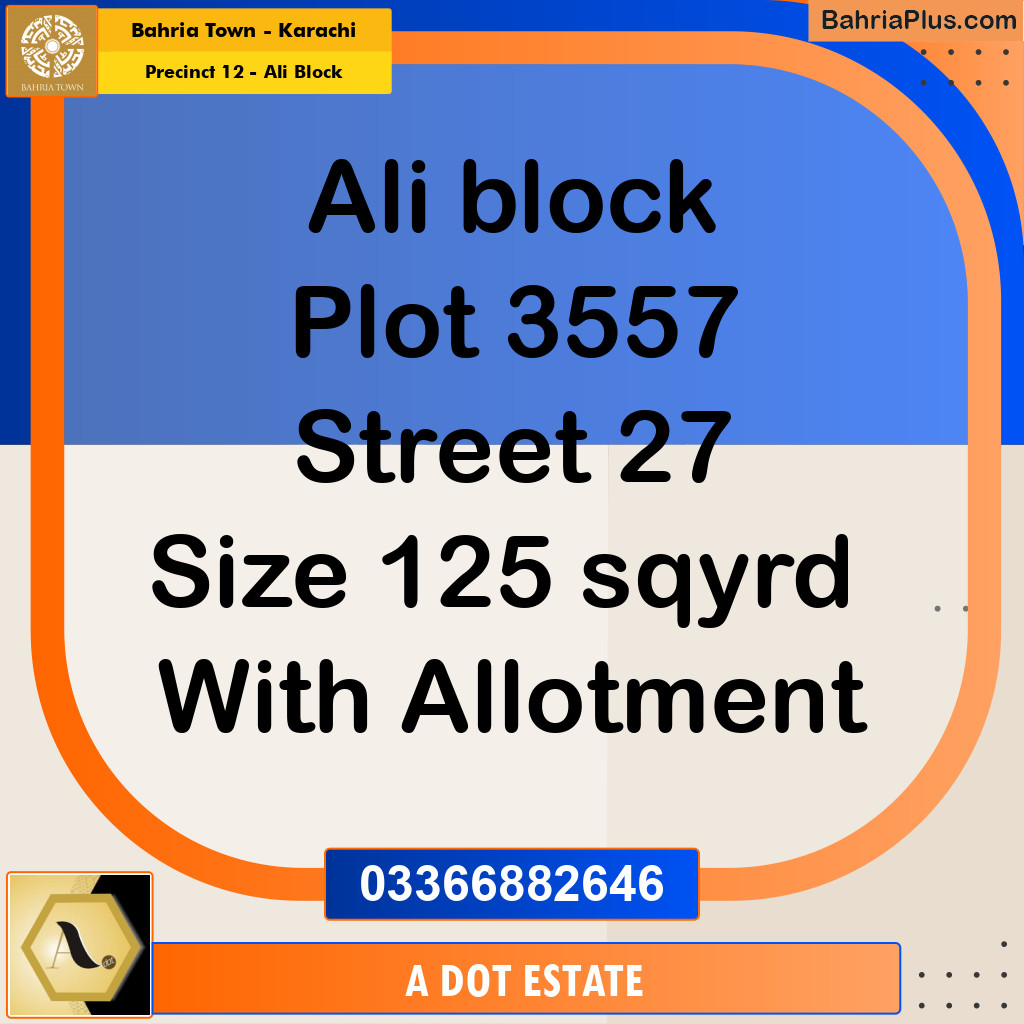 125 Sq. Yards Residential Plot for Sale in Precinct 12 - Ali Block -  Bahria Town, Karachi - (BP-164012)