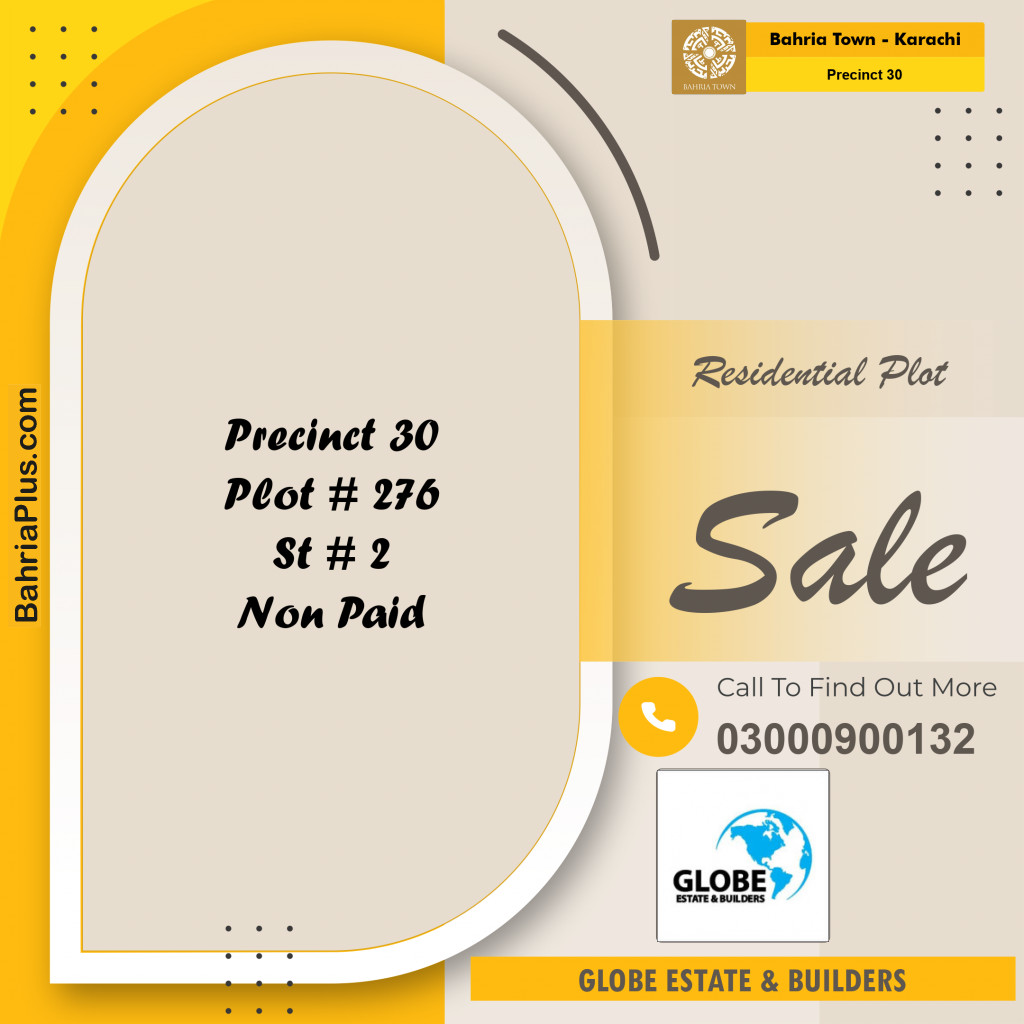 250 Sq. Yards Residential Plot for Sale in Precinct 30 -  Bahria Town, Karachi - (BP-164181)