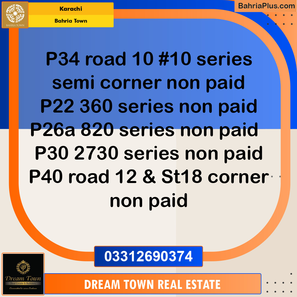 250 Sq. Yards Residential Plot for Sale in Precinct 34 -  Bahria Town, Karachi - (BP-164194)