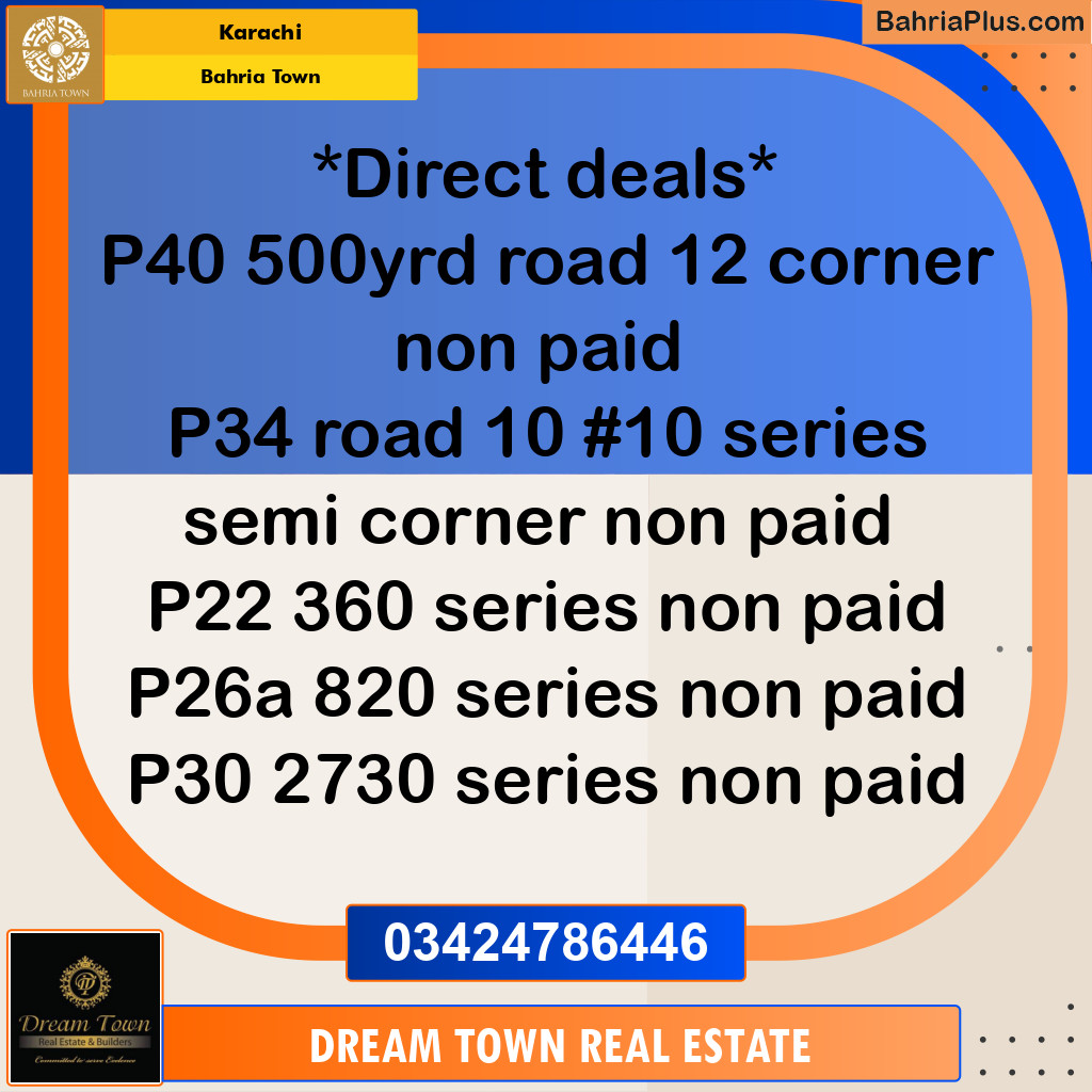 Residential Plot for Sale in Precinct 40 -  Bahria Town, Karachi - (BP-164234)