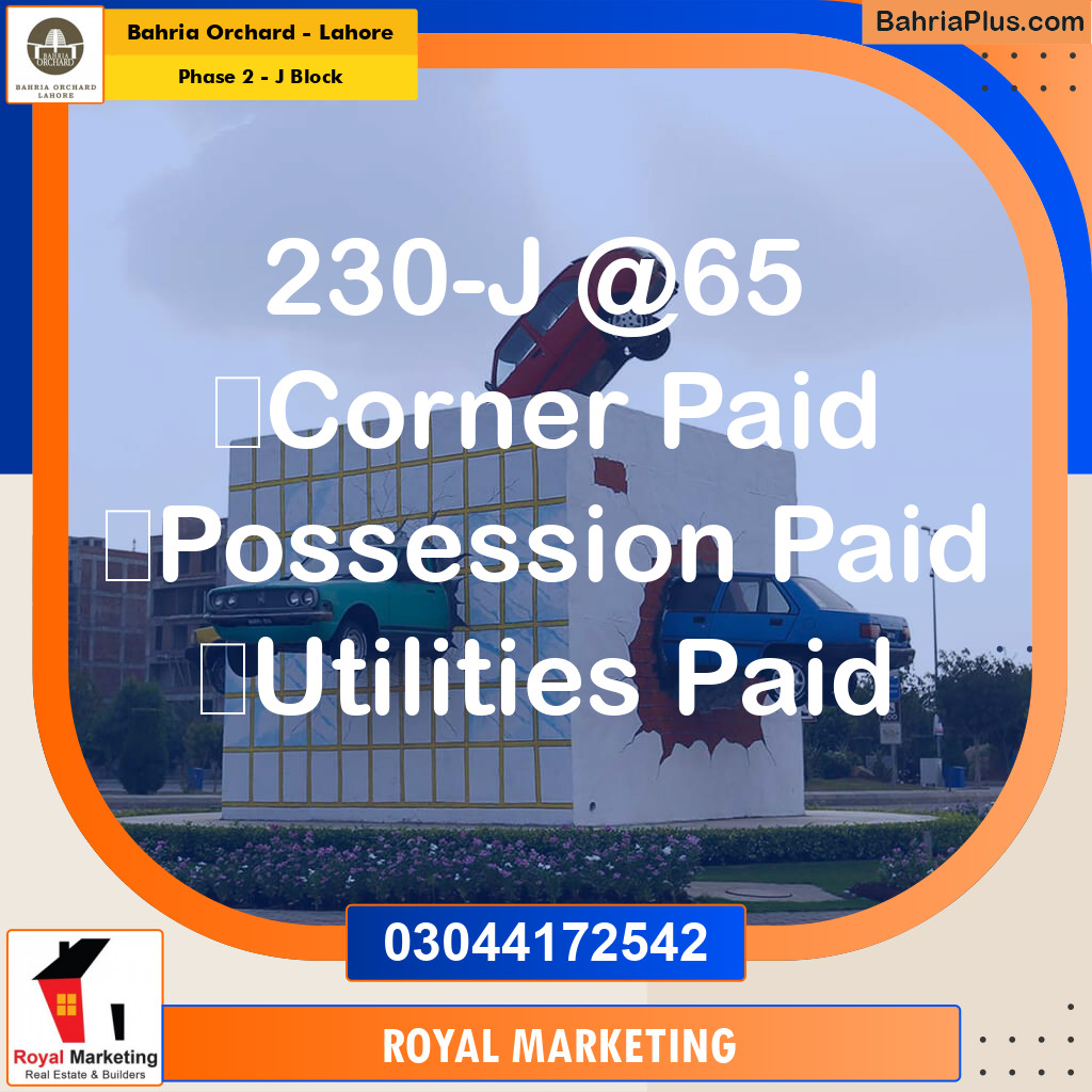 Residential Plot for Sale in Phase 2 - J Block -  Bahria Orchard, Lahore - (BP-164269)