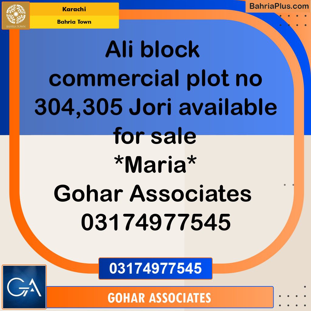 Residential Plot for Sale in Ali Block Commercial -  Bahria Town, Karachi - (BP-164321)