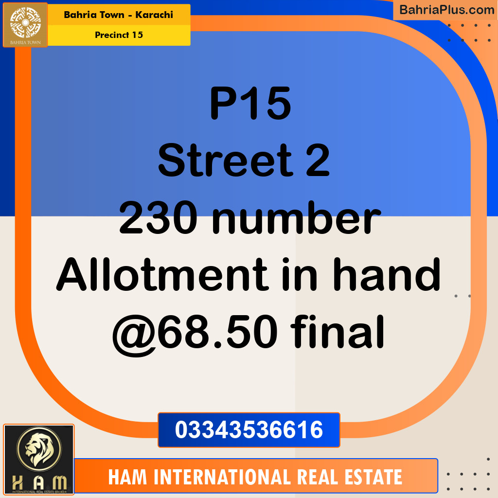 125 Sq. Yards Residential Plot for Sale in Precinct 15 -  Bahria Town, Karachi - (BP-164415)
