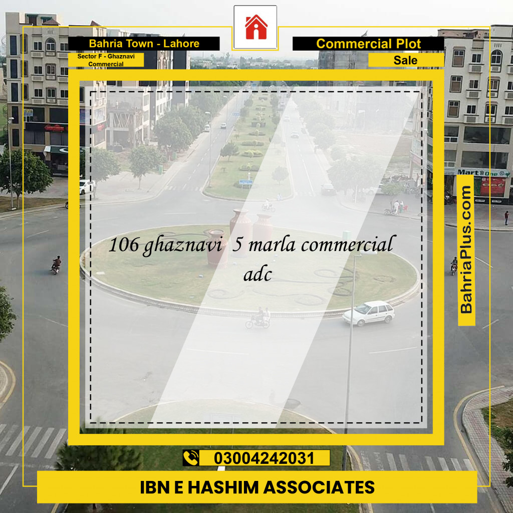 Commercial Plot for Sale in Sector F - Ghaznavi Commercial -  Bahria Town, Lahore - (BP-164548)